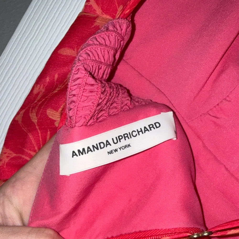 Amanda Uprichard Pink Floral Tiered Spaghetti-Strap Gown - Picture 13 of 14